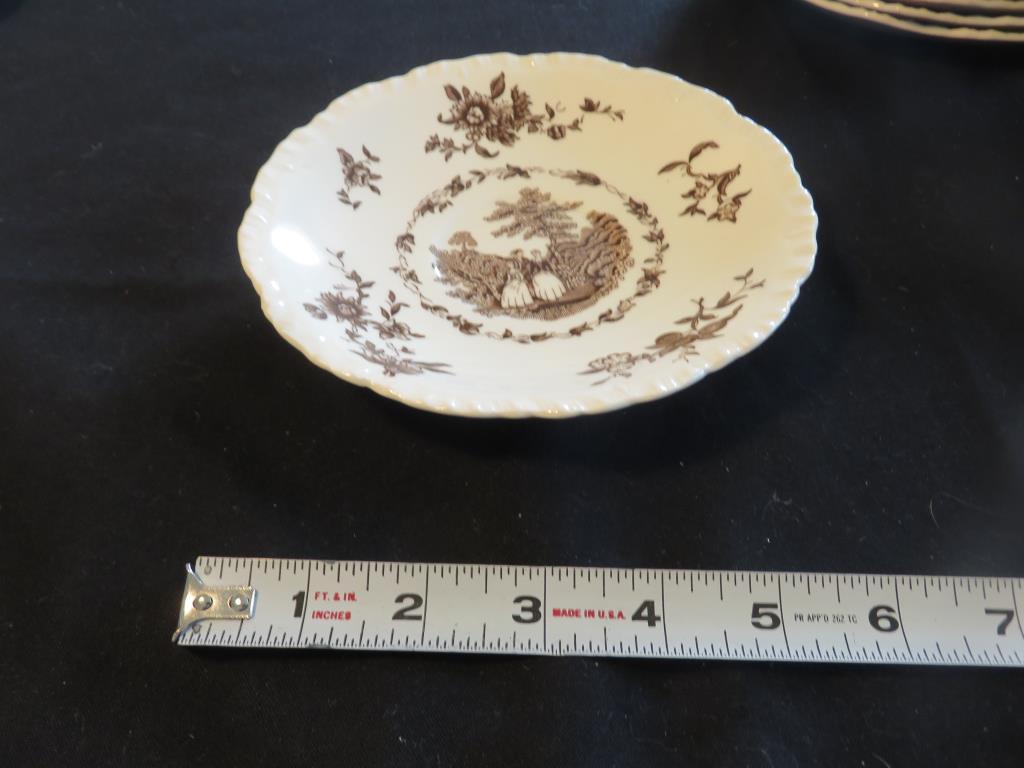 (12) Mason's "Watteau" China Plates & Saucers - DR