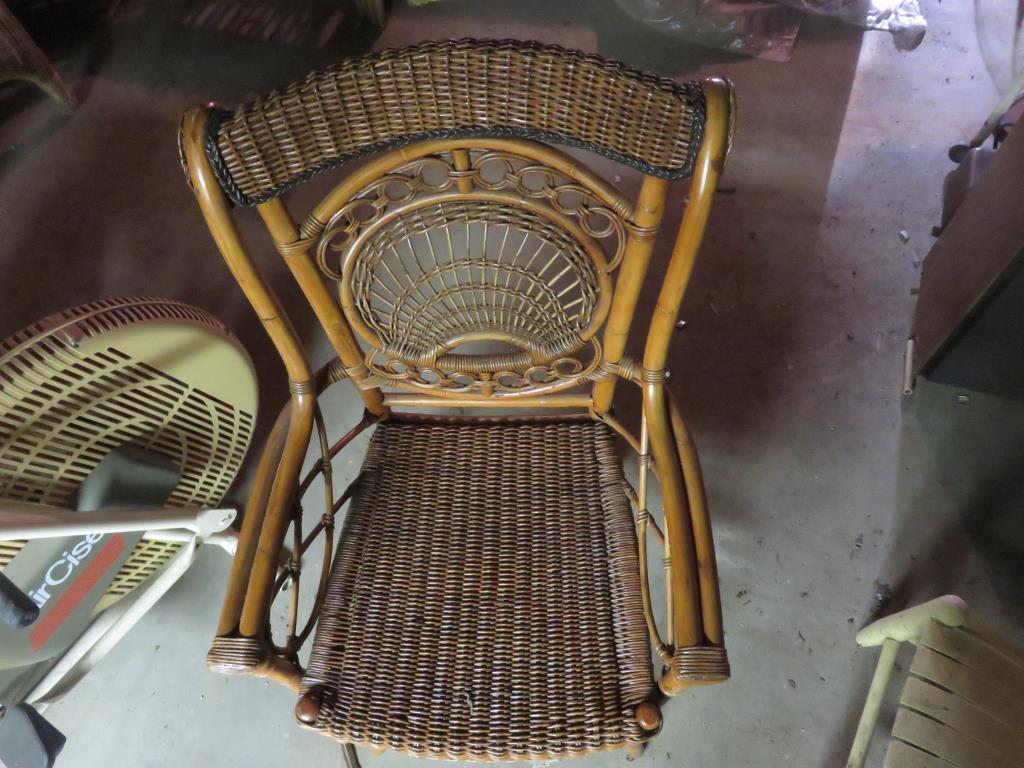 Natural Wicker & Cane Rattan Chair - BM