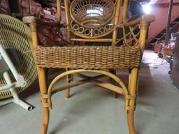 Natural Wicker & Cane Rattan Chair - BM