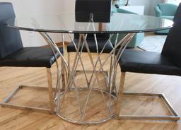 Glass Top Table With Chairs - K