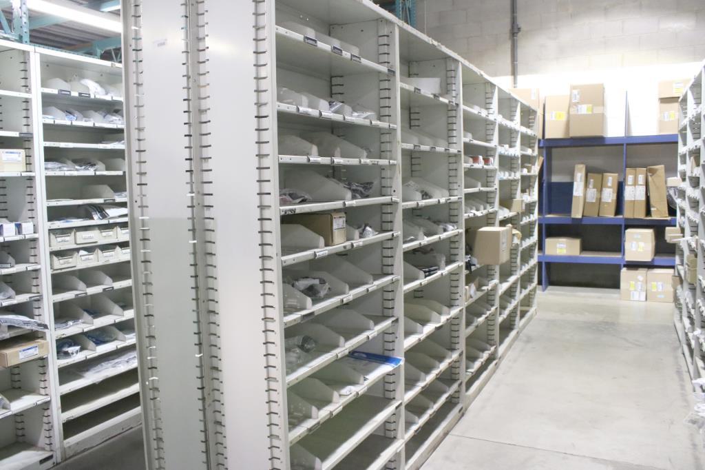 (5) Tan Metal Shelving Units - P