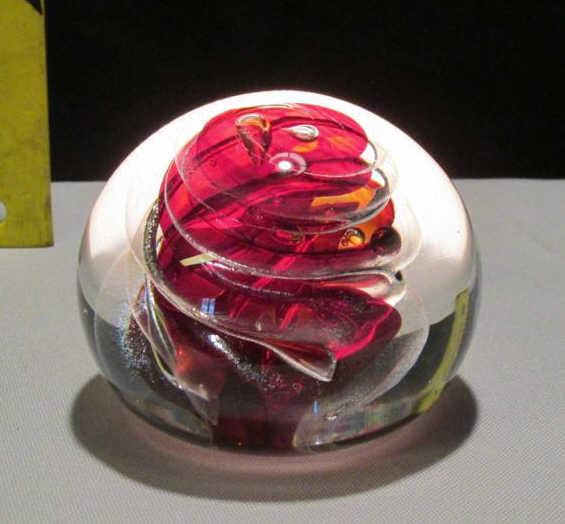 1996 Brian Lonsway Signed Glass Paperweight - K