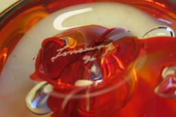 1996 Brian Lonsway Signed Glass Paperweight - K