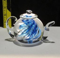 1996 Brian Lonsway Signed Glass Tea Pot - K