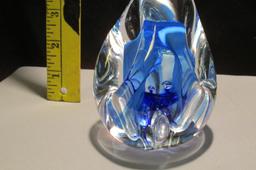 Kraft Glass Art Paperweight - K