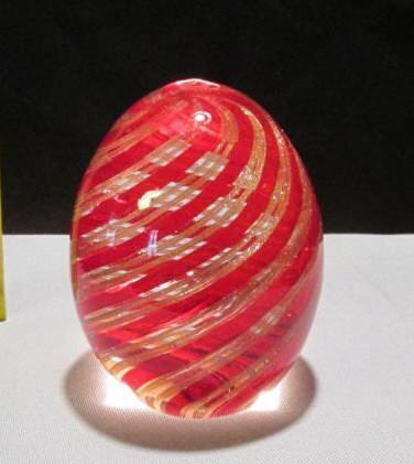 Golden Crown E&R Glass Art Paperweight - K