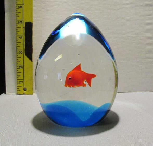 Murano Glass Art Paperweight - K