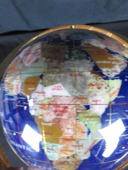 Blue Lapis Ocean Table Top Gemstone Globe