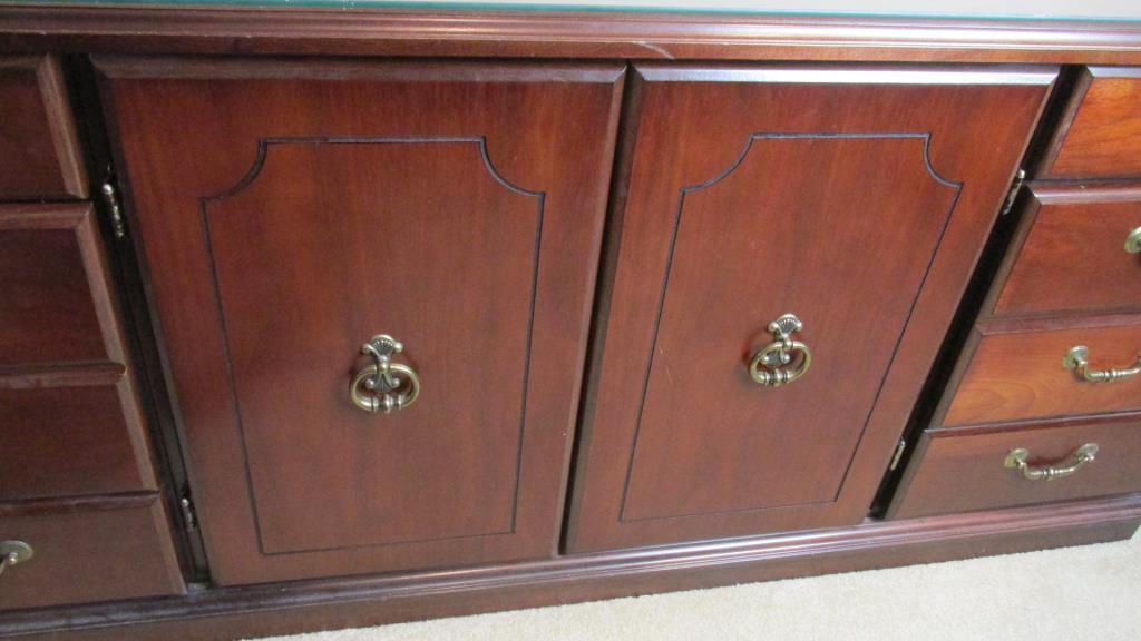 Dark Wood Finish Office Credenza - OF