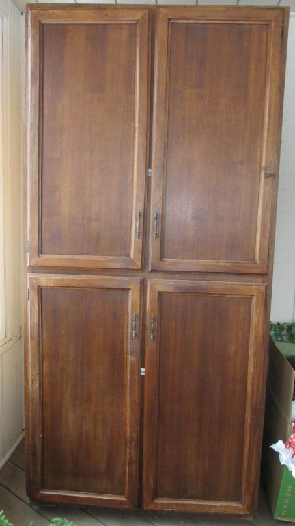 Large 4-door, 6-shelf Wood Storage Cabinet - SNR