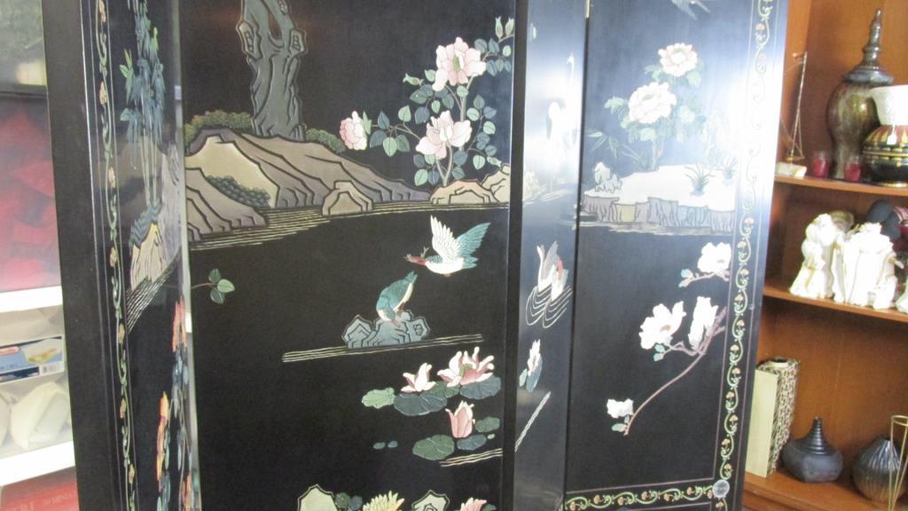 4-Piece Folding Oriental Screen - BSM2