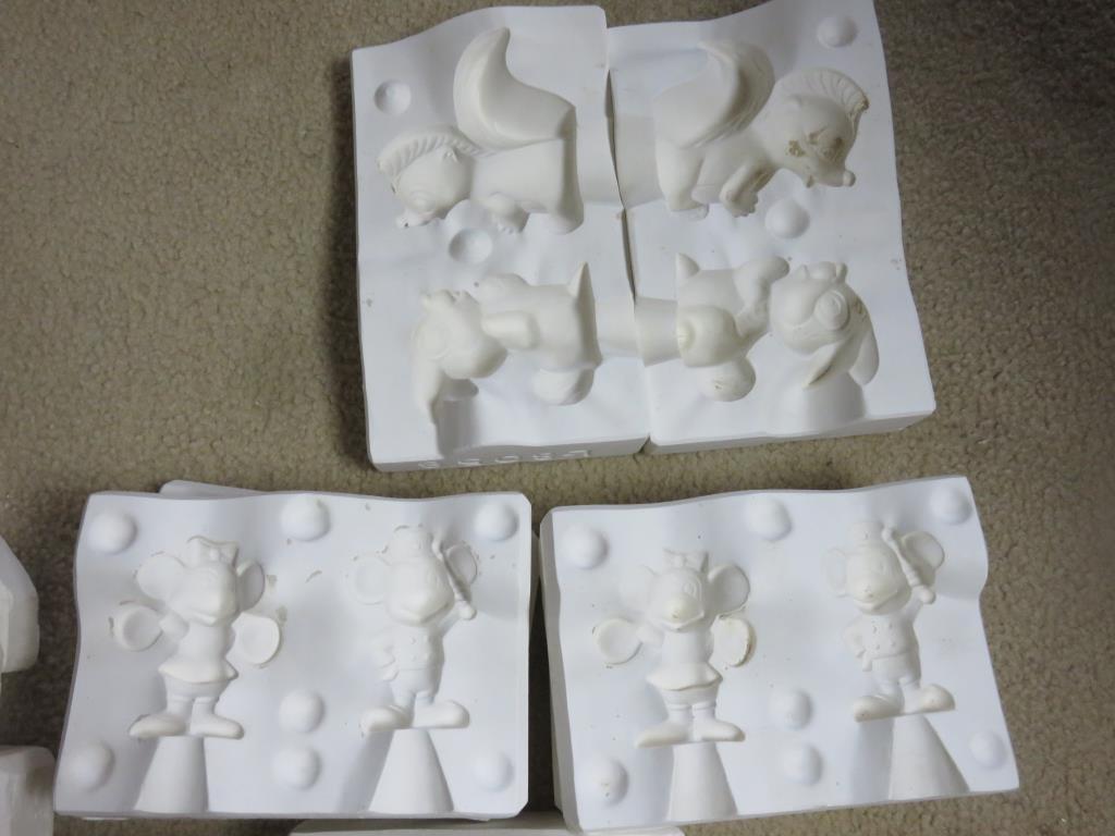 (6) Special Edition Jiminy Cricket, Bambi, Squirrel And Panda Molds - FRM