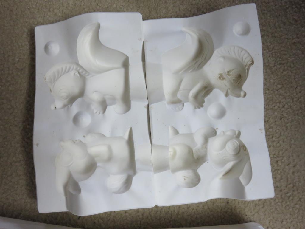 (6) Special Edition Jiminy Cricket, Bambi, Squirrel And Panda Molds - FRM