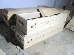 (14) Unfinished Wood Caskets