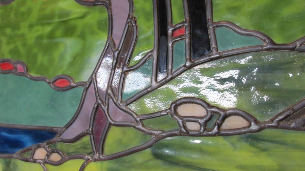 Large Leaded Stain Glass Landscape - R