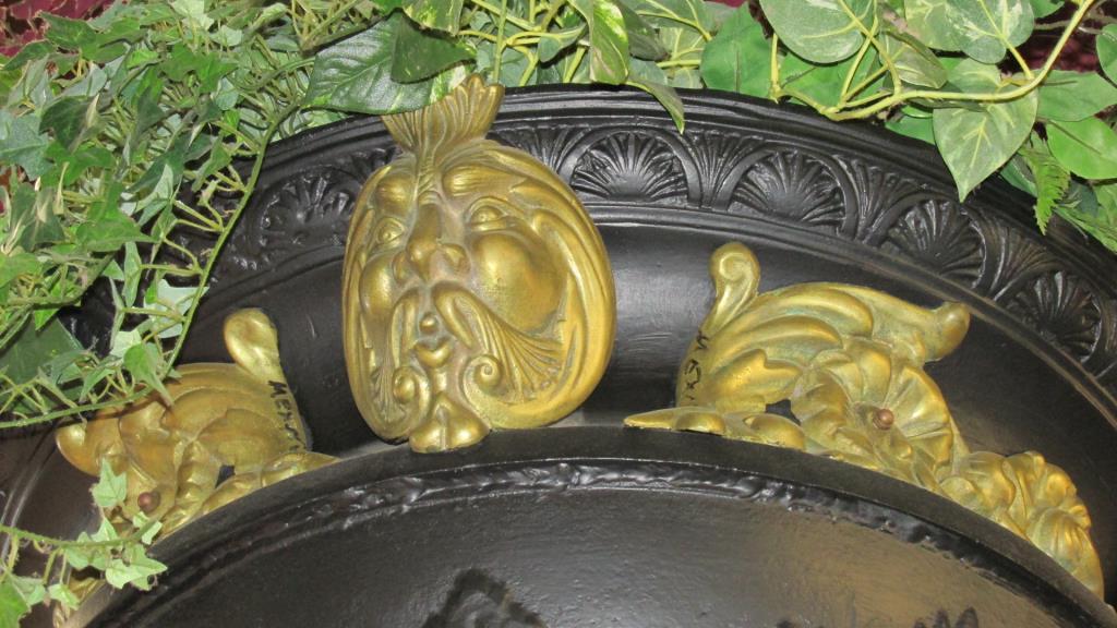 Pair Of Large Metal Urns With Artificial Ficus