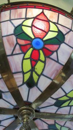 Hanging Leaded Stained Glass Light - A