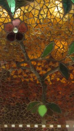 4 Panes Of Leaded Stained Glass Wall Insert  - R