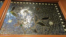 4 Panes Of Leaded Stained Glass Wall Insert  - R