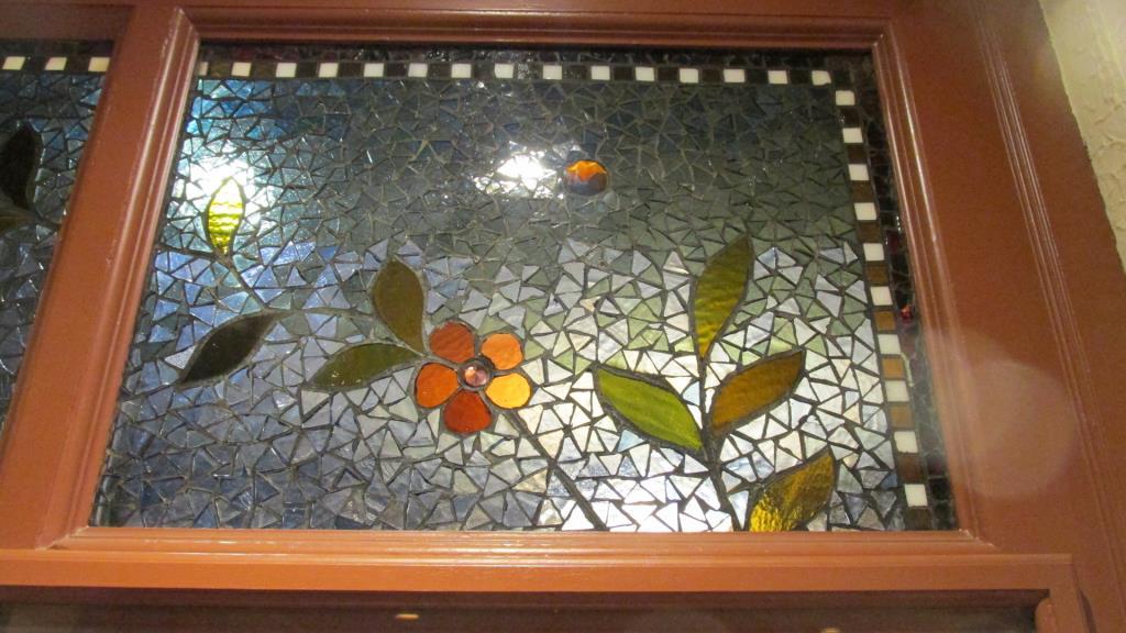 4 Panes Of Leaded Stained Glass Wall Insert  - R