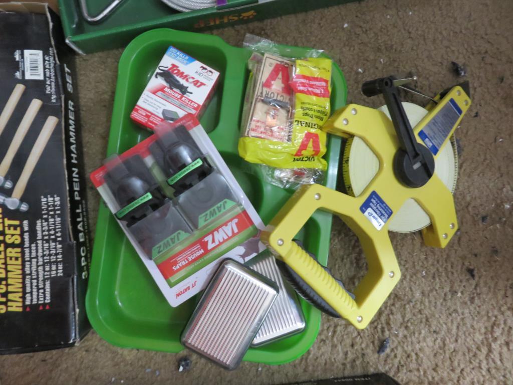 Tape Measure, Mouse Traps, Tools, Binoculars, Dog-L