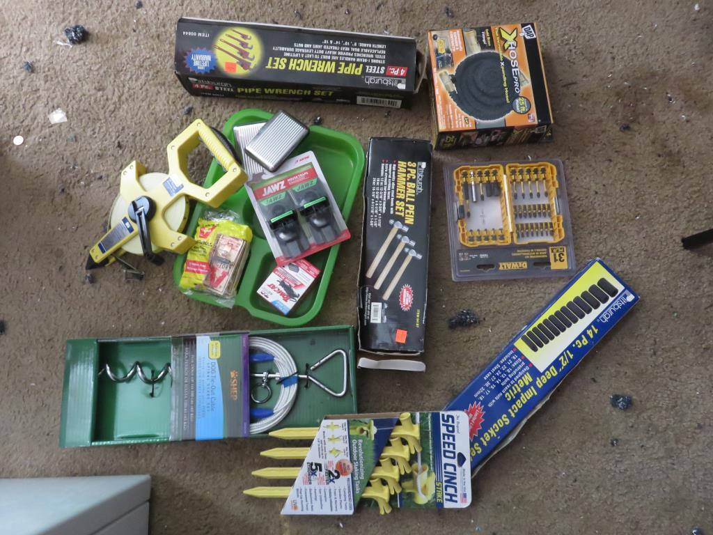 Tape Measure, Mouse Traps, Tools, Binoculars, Dog-L