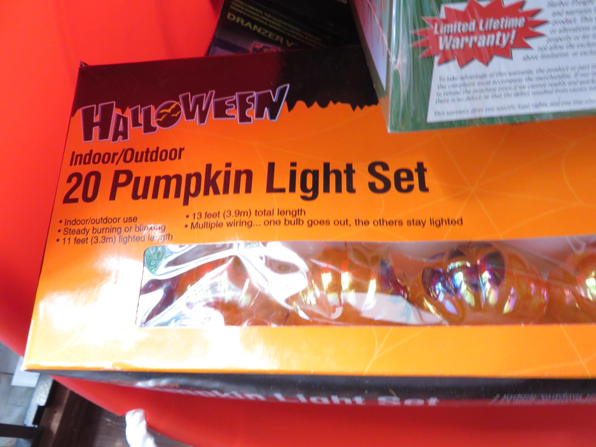 Toys, (2) Spring Clamp, Lighted Pumpkin Set-G