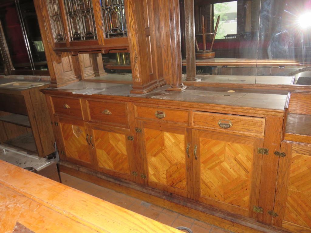 C - Antique Oak Back Bar