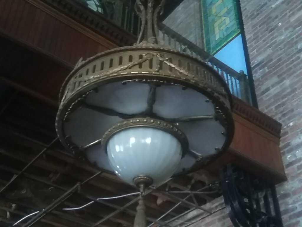 C - Tiffany Inspired Brass Chandelier