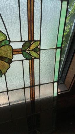 G - Frosted, Leaded, Stained Glass Window