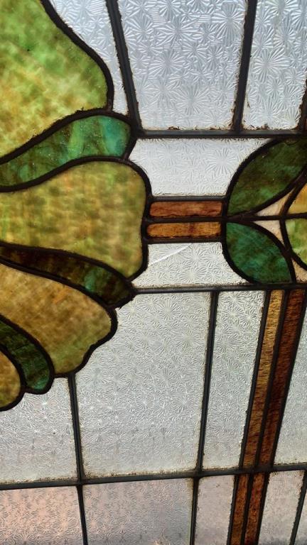 G - Frosted, Leaded, Stained Glass Window