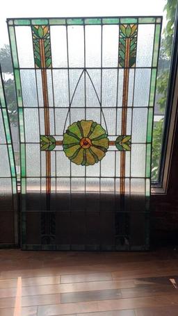 G - Frosted, Leaded, Stained Glass Window