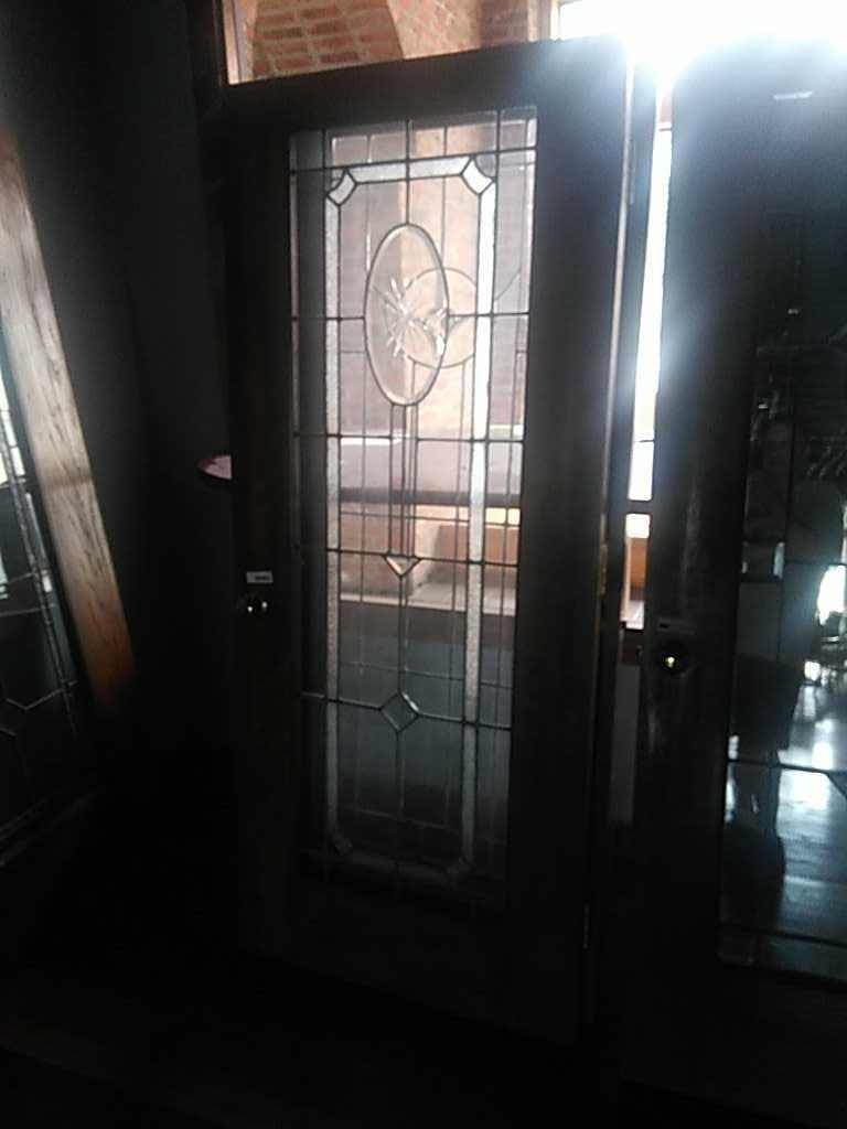 G - Etched & Beveled Glass Oak Door