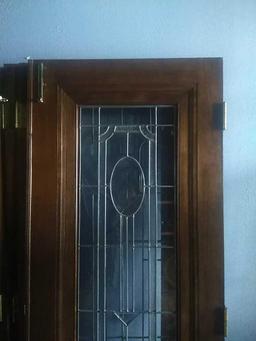 G - Beveled & Leaded Glass Oak Door