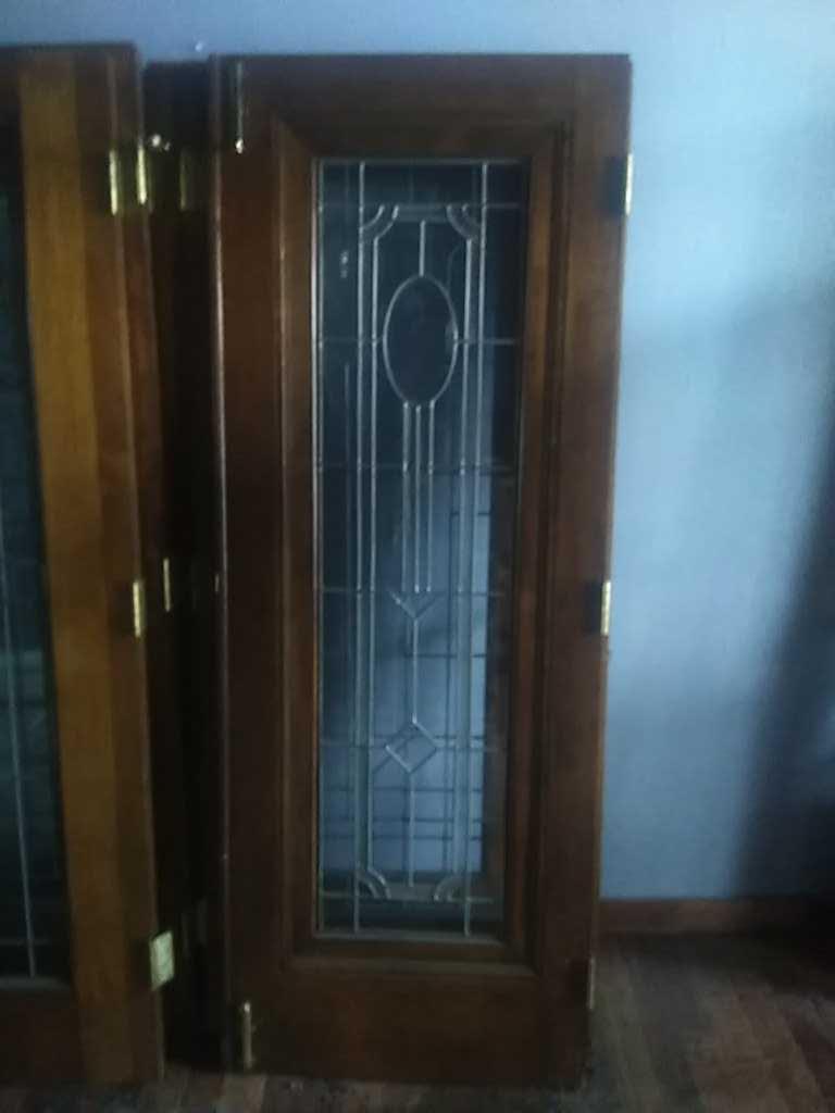 G - Beveled & Leaded Glass Oak Door