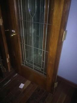 G - Beveled Leaded Cut Glass Oak Door