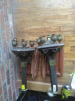 F - (2) Metal Wall Sconces