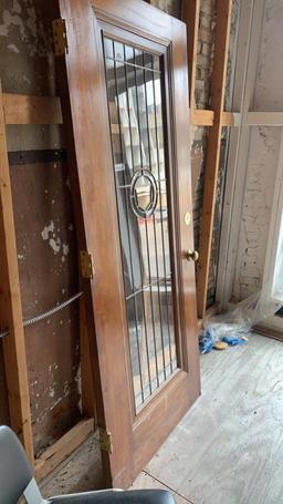 G - Leaded Glass Wood Door