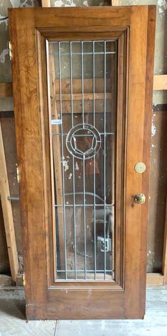 G - Leaded Glass Wood Door