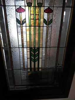 BB - Leaded Stained Etched Glass Window
