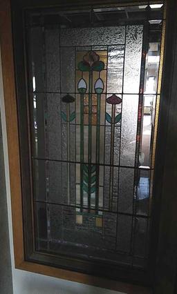 BB - Leaded Stained Etched Glass Window