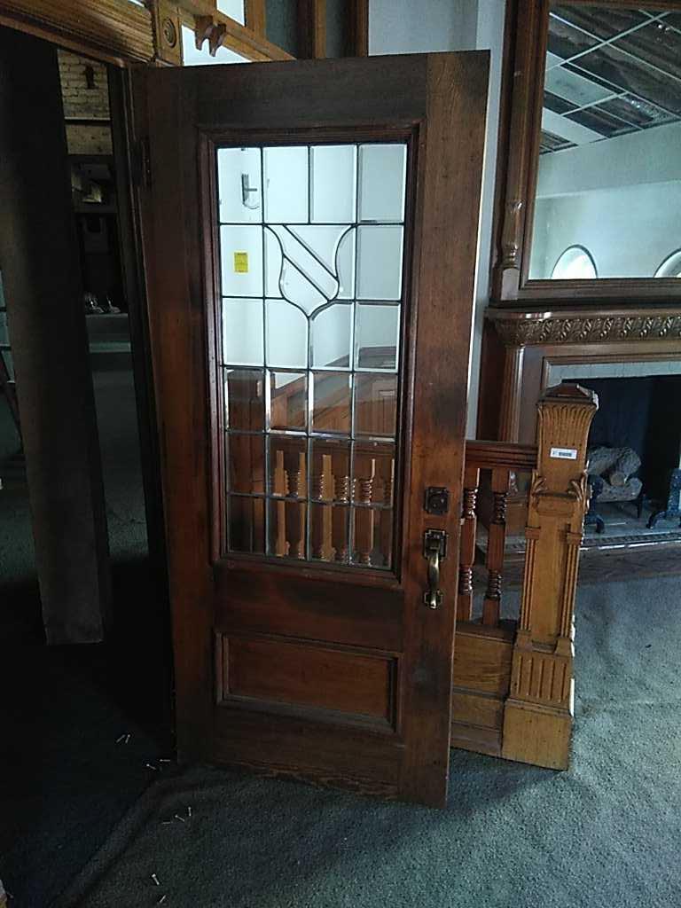 F - (8) Beveled Leaded Glass Doors