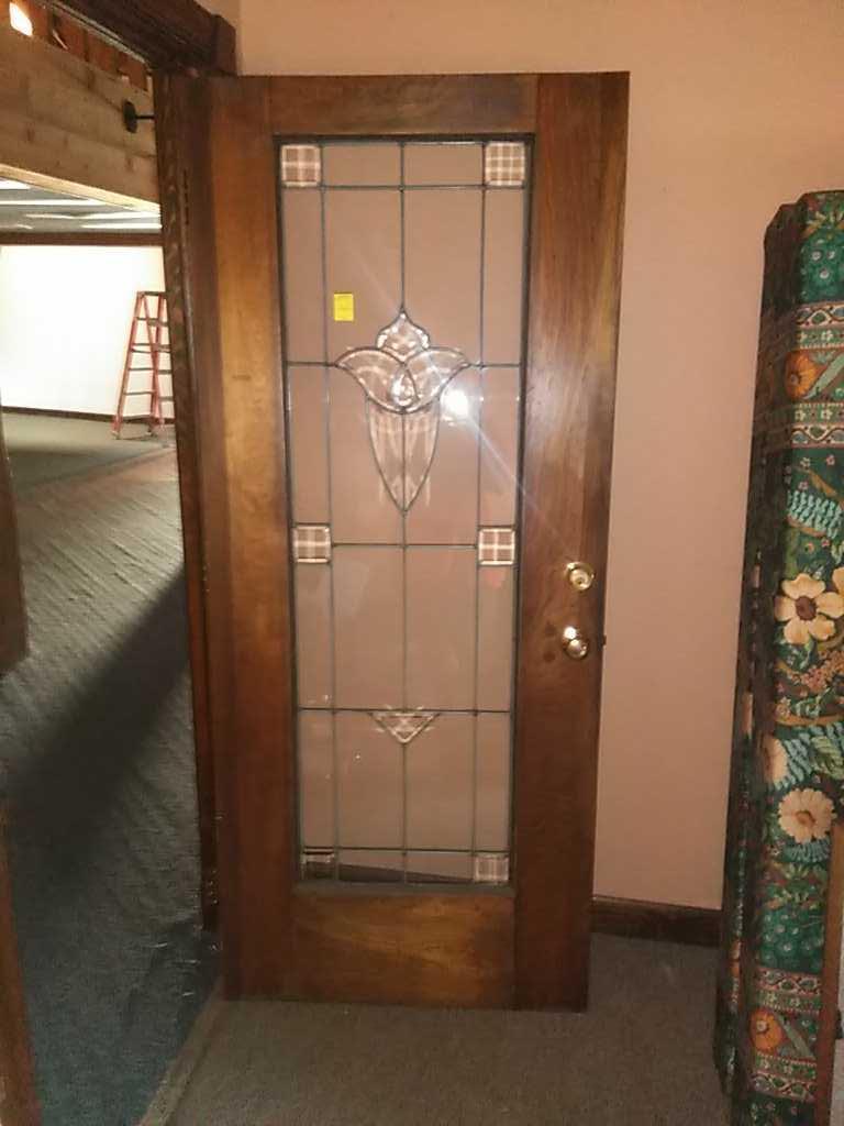 F - (8) Beveled Leaded Glass Doors