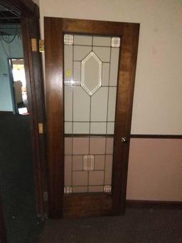 F - (6) Leaded Beveled Glass Doors