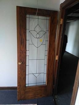 F - (6) Leaded Beveled Glass Doors