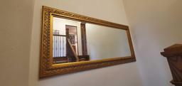 Landing- Large Gold Wood Framed Beveled Mirror