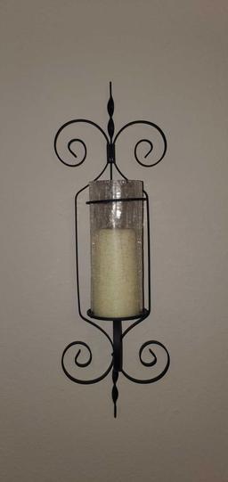 D- Metal Candle Wall Sconces