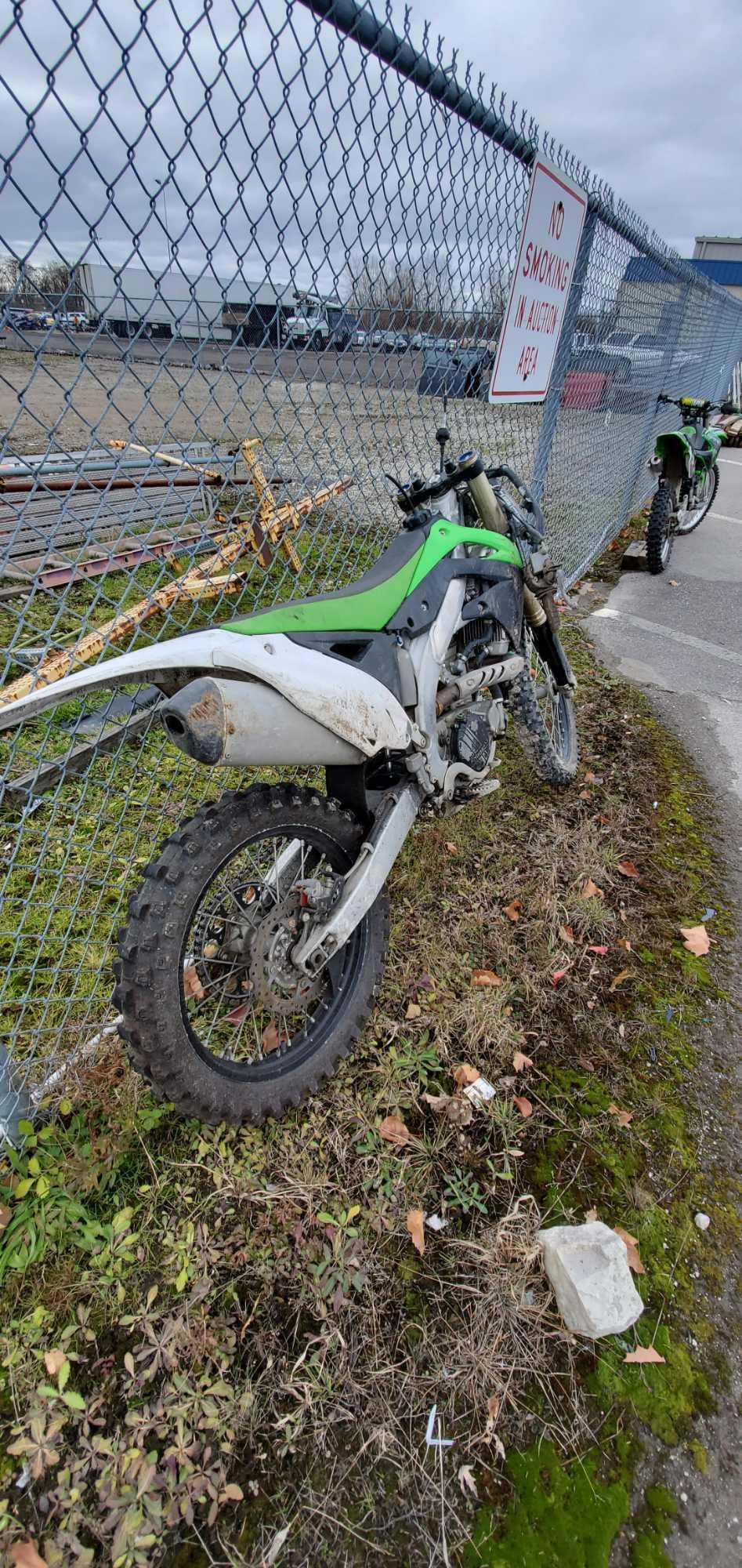 2012 White Kawasaki Motorcycle