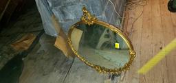 A- Gold Wood Framed Mirror