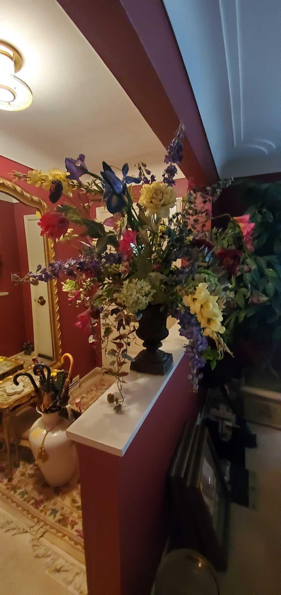 L- Large Arrangement with Cast Metal Urn